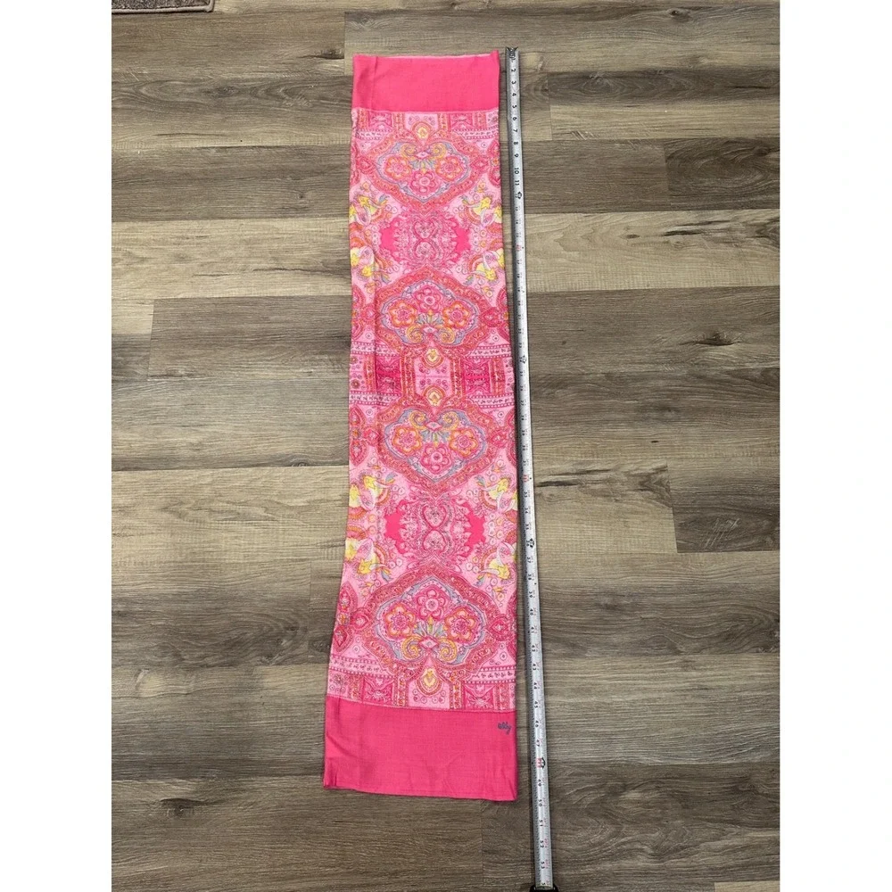 OILILY Scarf Pink Paisley Print Silk Blend